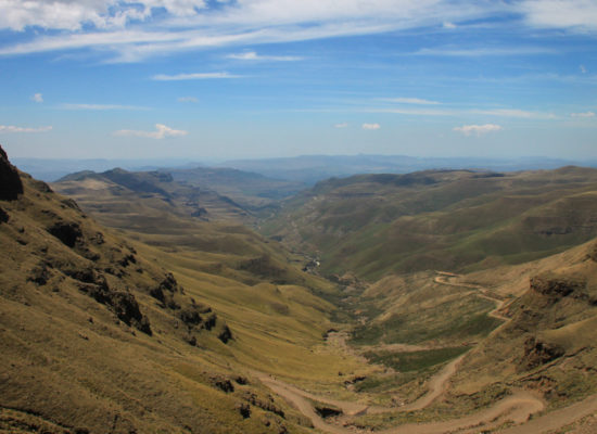 De Sani Pass, tussen Zuid-Afrika en Lesotho